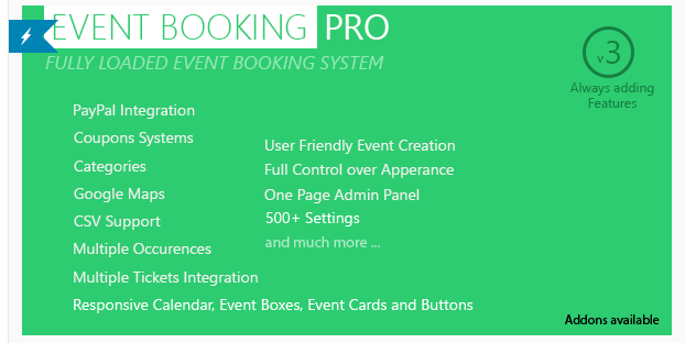 EVENT BOOKING PRO2